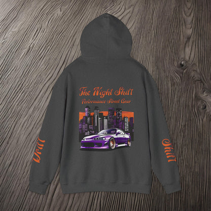 Drift, Shift Nissan 240sx Silvia-Ultra Soft, Premium Hoodie Printify by The Night Shift Automotive Apparel