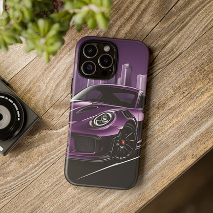 Porsche 911 GT3 RS-Dual Layer Ultra Tough Phone Case iPhone 16 Pro Max Matte Printify by The Night Shift Automotive Apparel
