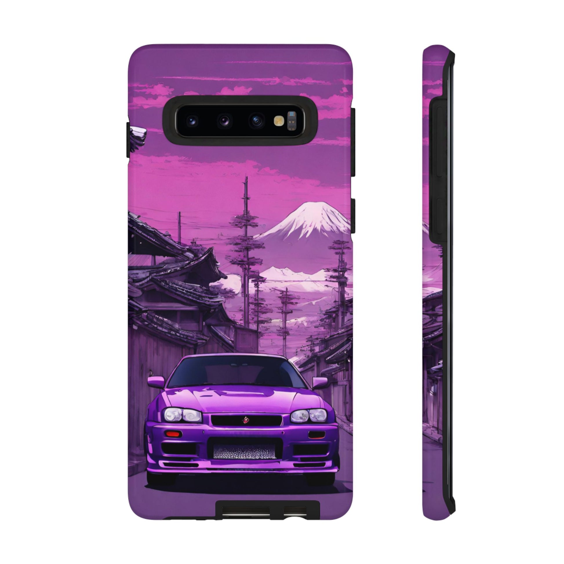 Nissan Skyline R34 Mt Fuji-Dual Layer Ultra Tough Phone Case Samsung Galaxy S10 Glossy Printify by The Night Shift Automotive Apparel