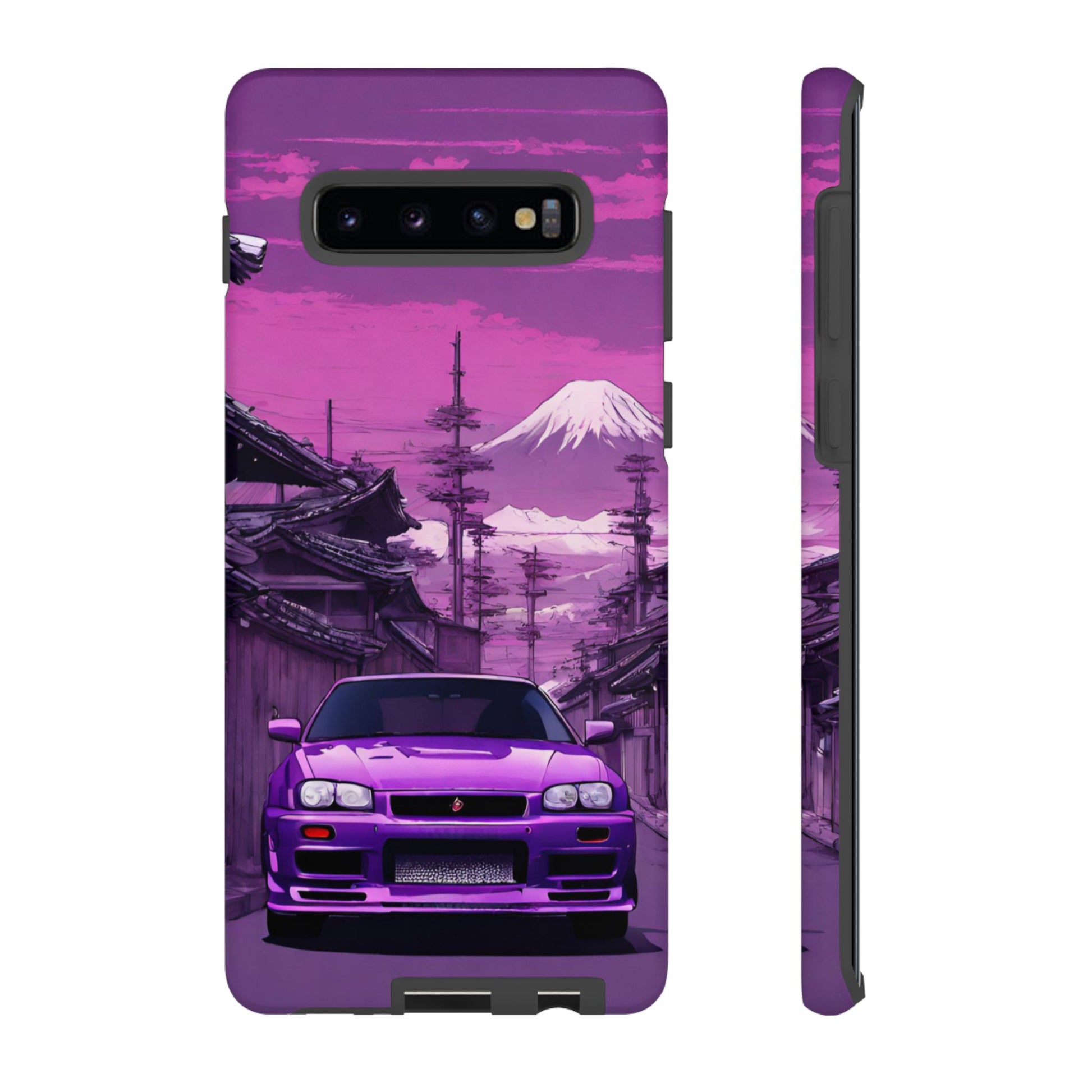 Nissan Skyline R34 Mt Fuji-Dual Layer Ultra Tough Phone Case Samsung Galaxy S10 Plus Matte Printify by The Night Shift Automotive Apparel