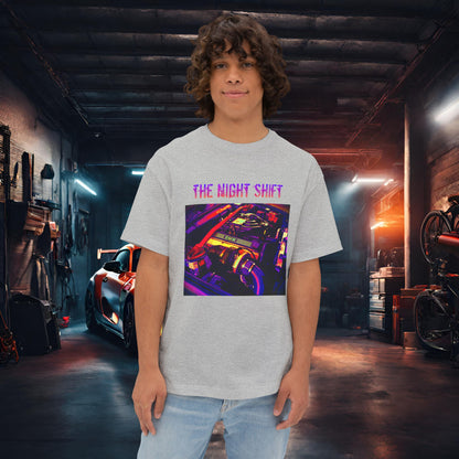 M20B30 Synthwave-Premium, Ultra Soft Unisex Oversized Boxy Tee Athletic Heather Printify by The Night Shift Automotive Apparel