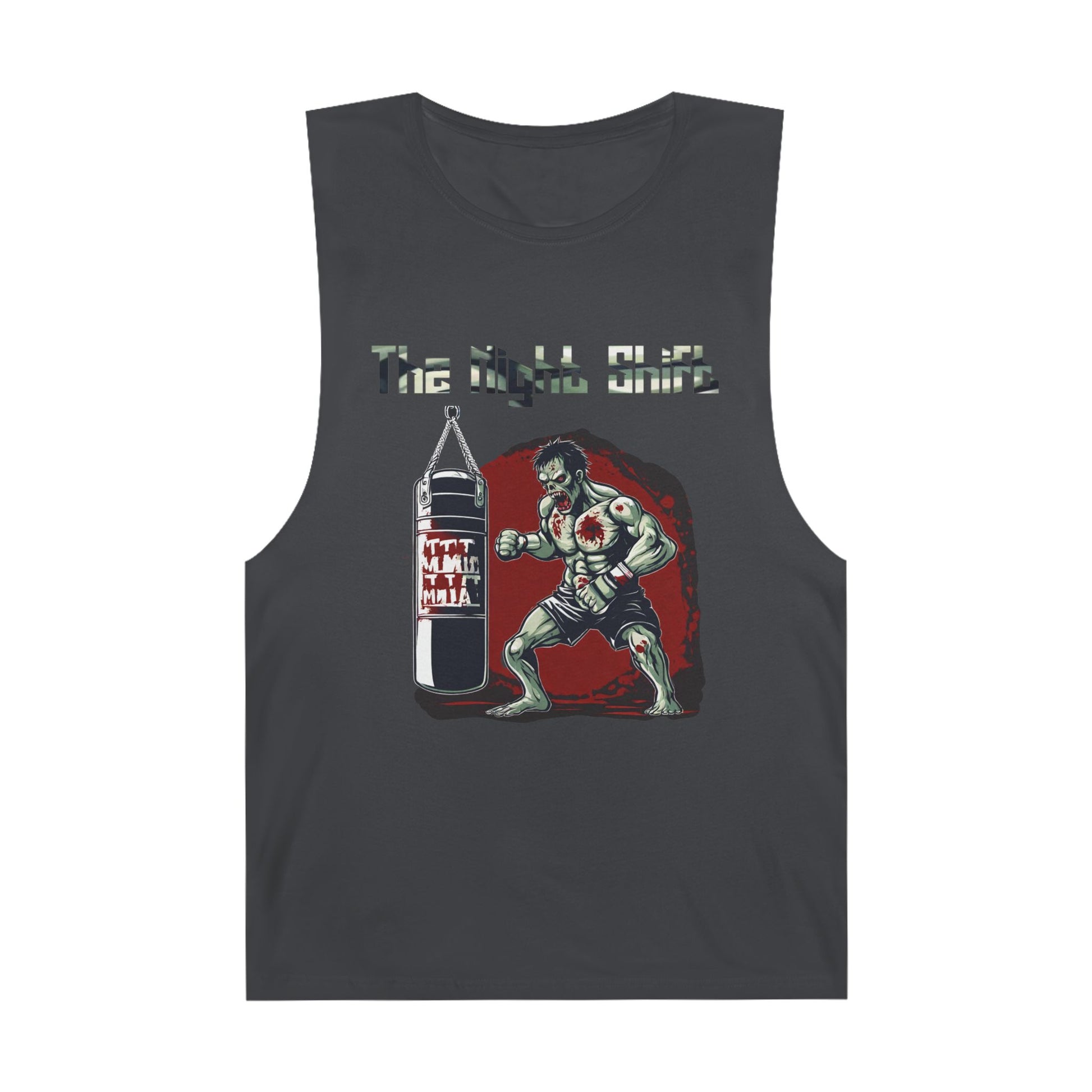 Zombie Fighting Champion - Premium Unisex Barnard Tank Top Coal Printify by The Night Shift Automotive Apparel
