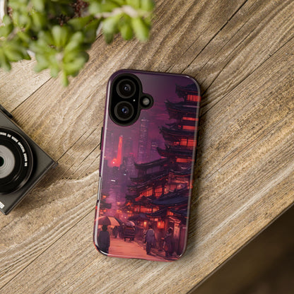 Traditional Japanese Village Countryside-Dual Layer Ultra Tough Phone Case iPhone 16 Glossy Printify by The Night Shift Automotive Apparel