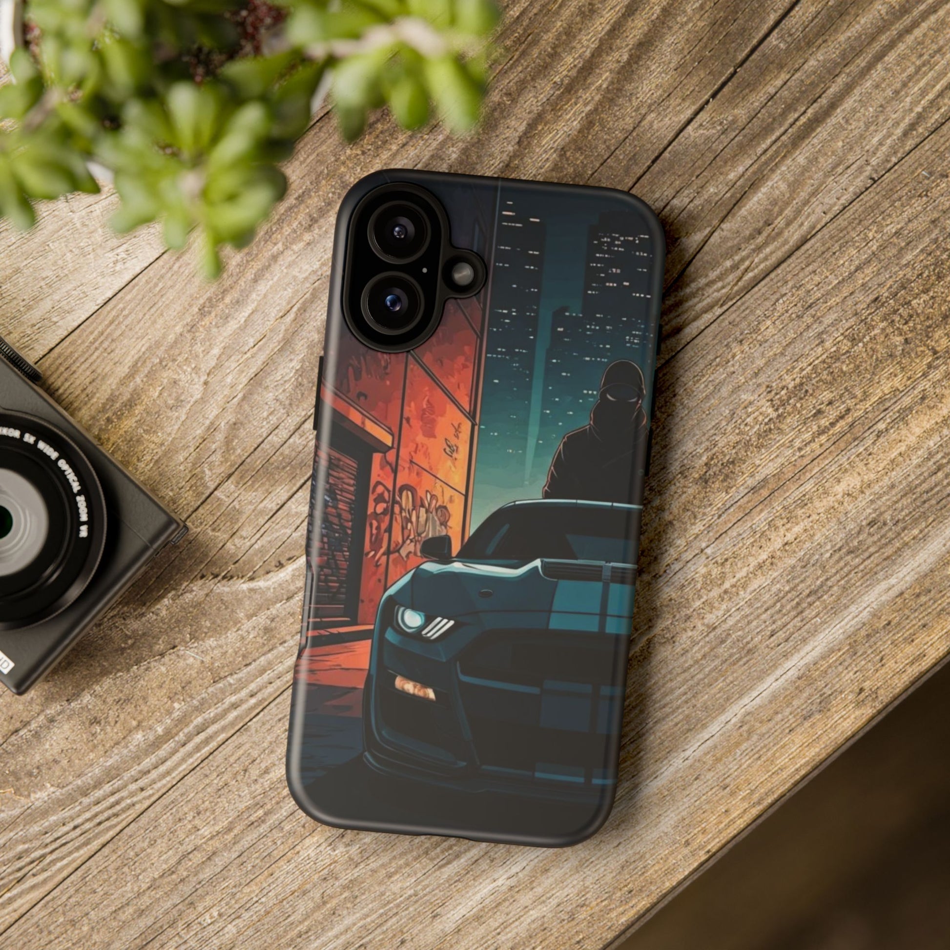 Ford Mustang Shelby GT350 Street Life-Dual Layer Ultra Tough Phone Case iPhone 16 Plus Matte Printify by The Night Shift Automotive Apparel