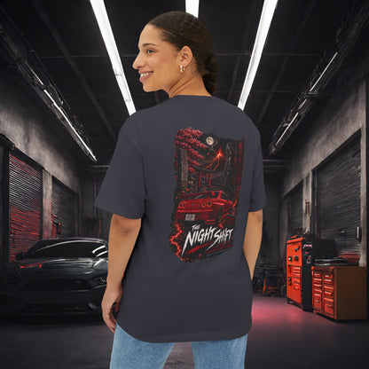 Nissan Skyline R34 Owners Custom-Premium, Ultra Soft Unisex Oversized Boxy Tee Printify by The Night Shift Automotive Apparel