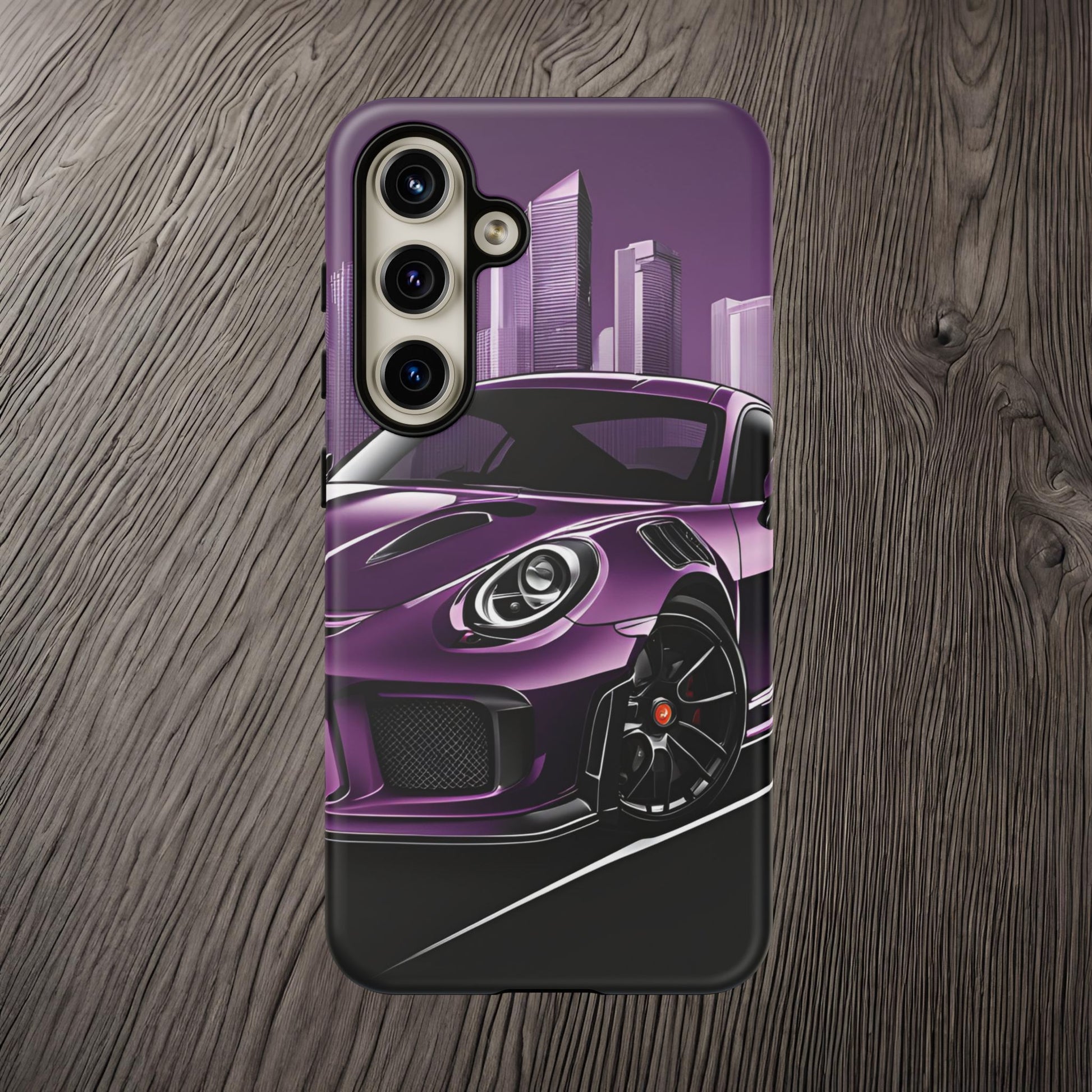 Porsche 911 GT3 RS-Dual Layer Ultra Tough Phone Case Samsung Galaxy S24 Matte Printify by The Night Shift Automotive Apparel