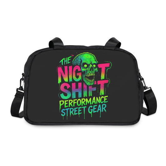 Gym & Fitness Handbag 12.4" x 13.3" Black Printify by The Night Shift Automotive Apparel