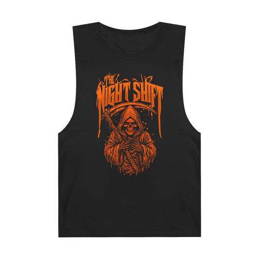 The Night Shift Reaper - Premium Unisex Barnard Tank Top Black Printify by The Night Shift Automotive Apparel