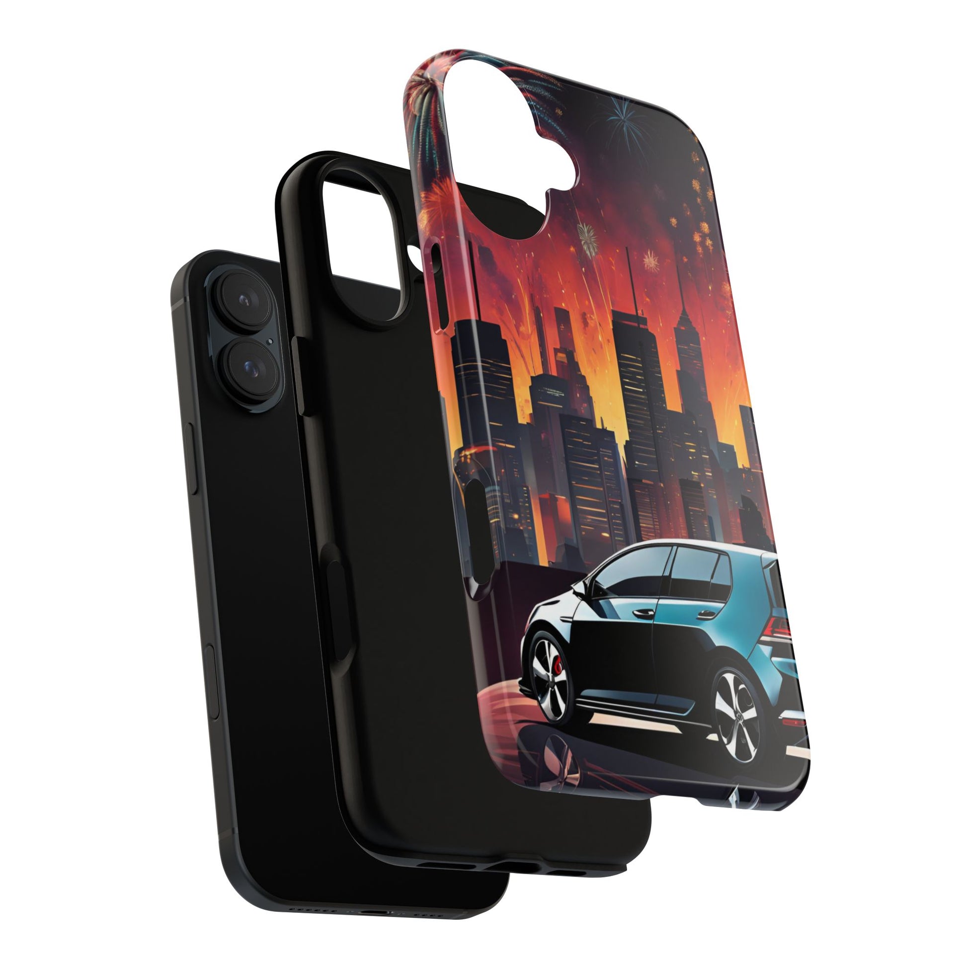 Volkswagon Golf GTI Fireworks-Dual Layer Ultra Tough Phone Case Printify by The Night Shift Automotive Apparel