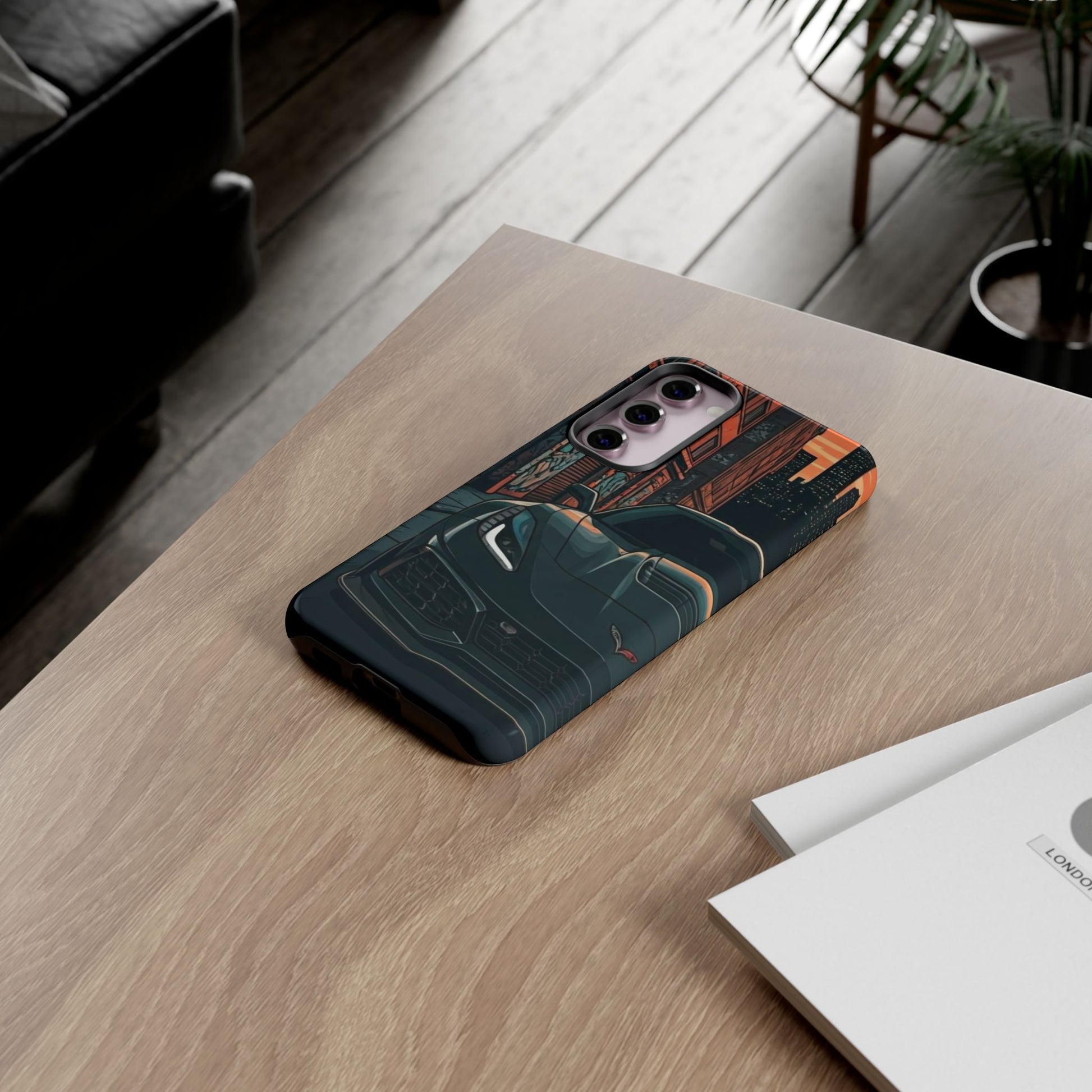 Chevy Corvette C7 Street Life-Dual Layer Ultra Tough Phone Case Samsung Galaxy S23 Plus Glossy Printify by The Night Shift Automotive Apparel