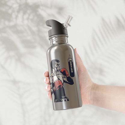 Stainless Steel Water Bottle With Straw, 20oz Printify by The Night Shift Automotive Apparel