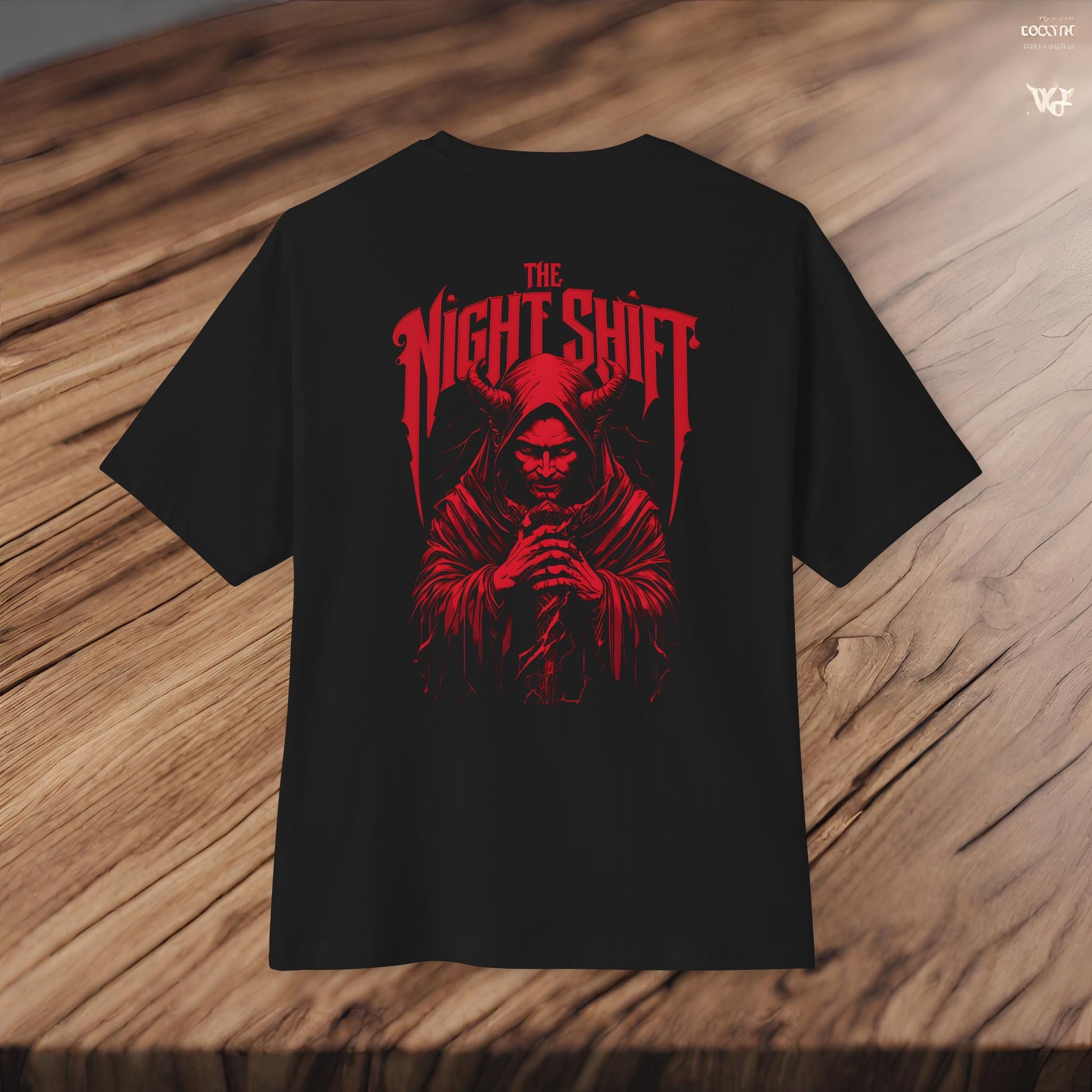Lucifer-Premium, Ultra Soft Unisex Oversized Boxy Tee Printify by The Night Shift Automotive Apparel