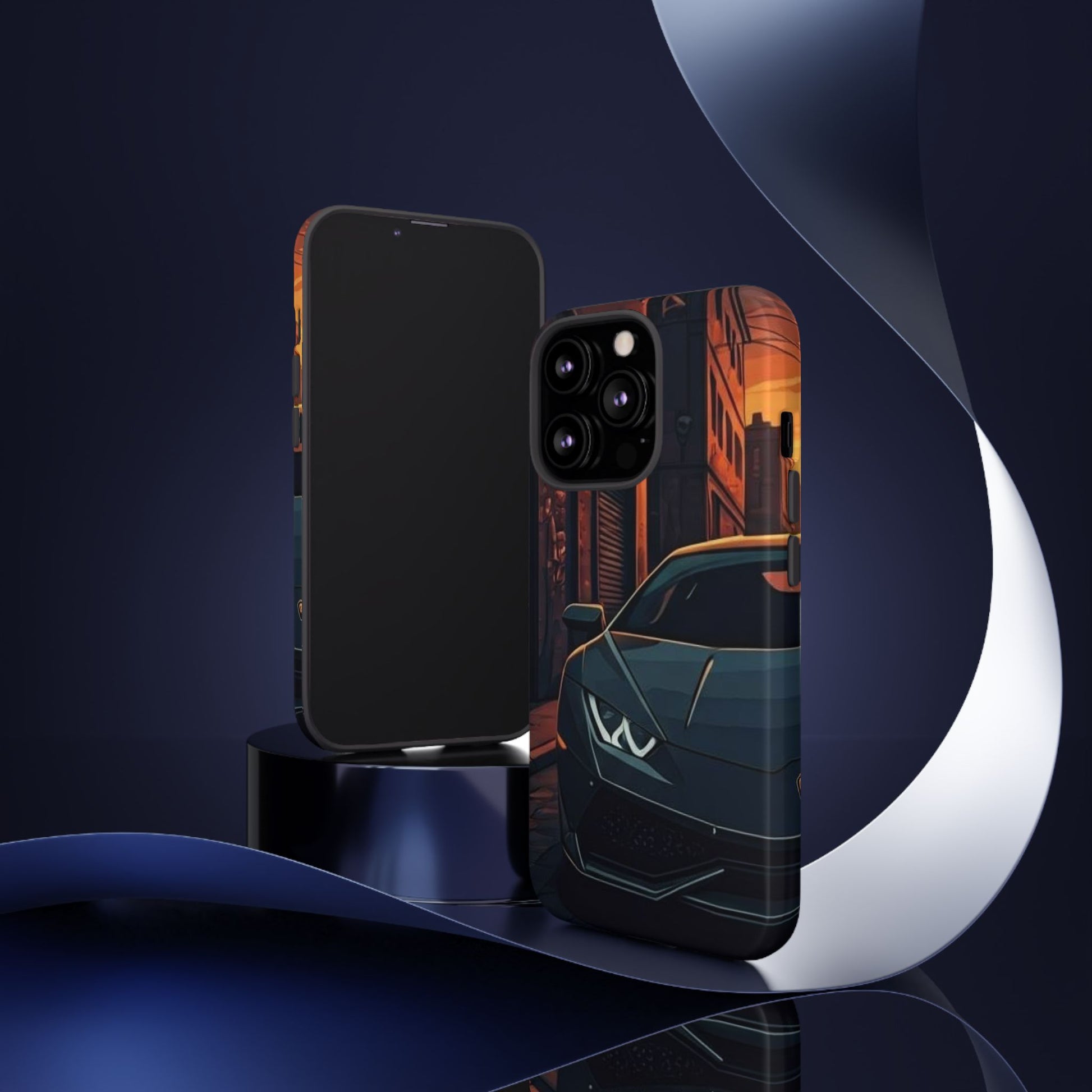 Lamborghini Huracan Street Life-Dual Layer Ultra Tough Phone Case iPhone 13 Pro Glossy Printify by The Night Shift Automotive Apparel
