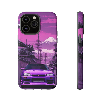 Nissan Skyline R34 Mt Fuji-Dual Layer Ultra Tough Phone Case Printify by The Night Shift Automotive Apparel