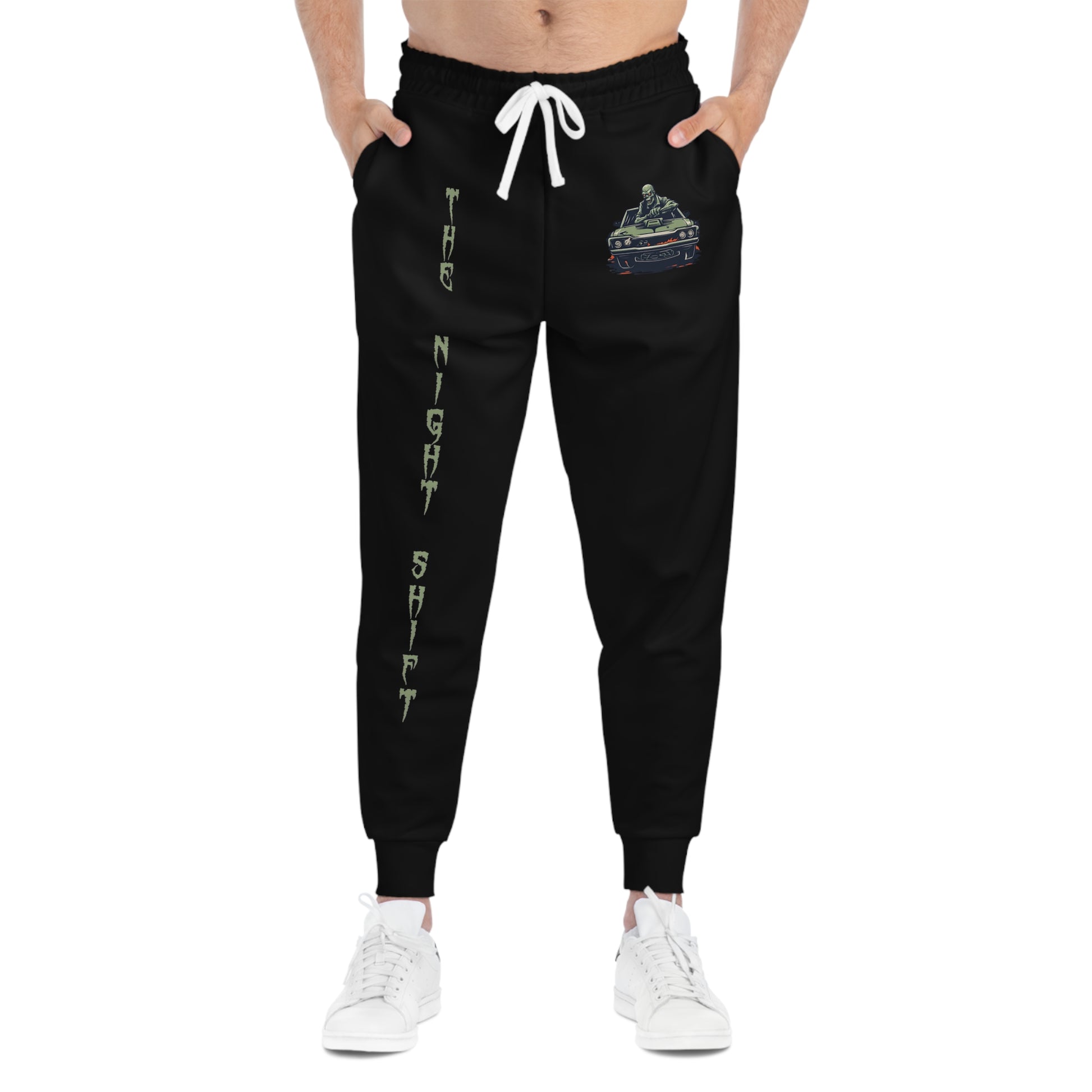 Hell Ride-Premium, Ultra Soft Athletic Joggers Seam thread color automatically matched to design Printify by The Night Shift Automotive Apparel