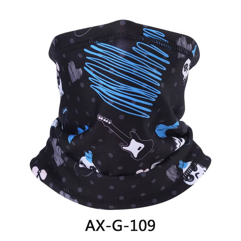 Skull Bandana Fleece Neck Gaiter Half Face Mask