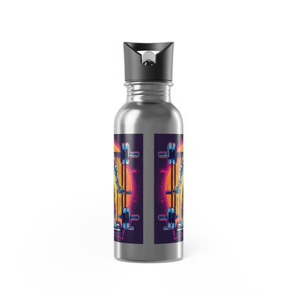 Stainless Steel Water Bottle With Straw, 20oz Printify by The Night Shift Automotive Apparel