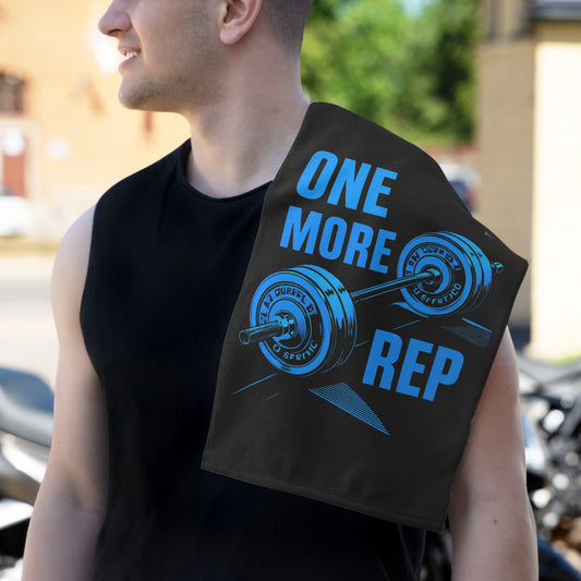 One More Rep-Gym Towel (11x18) White 11" × 18" Printify by The Night Shift Automotive Apparel