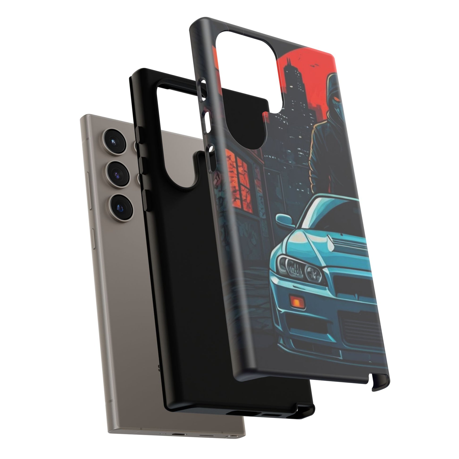 Nissan Skyline R34 Street Life-Dual Layer Ultra Tough Phone Case Printify by The Night Shift Automotive Apparel
