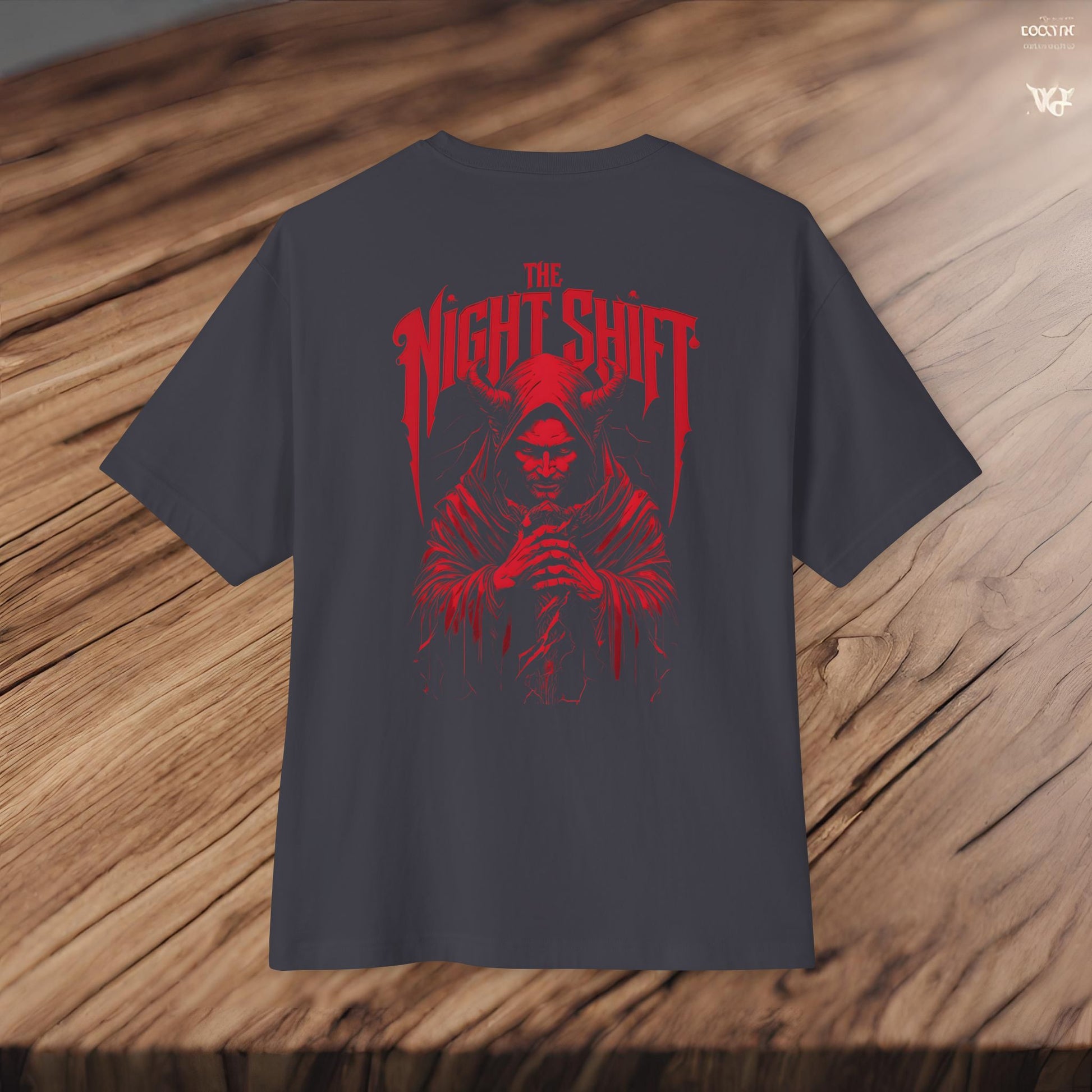 Lucifer-Premium, Ultra Soft Unisex Oversized Boxy Tee Printify by The Night Shift Automotive Apparel