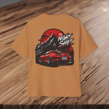 Toyota Supra MK-4 Owners Custom-Premium, Ultra Soft Unisex Oversized Boxy Tee Printify by The Night Shift Automotive Apparel