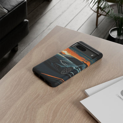 Hyundai Sonata-Sunset Drive-Dual Layer Ultra Tough Phone Case Google Pixel 7 Matte Printify by The Night Shift Automotive Apparel