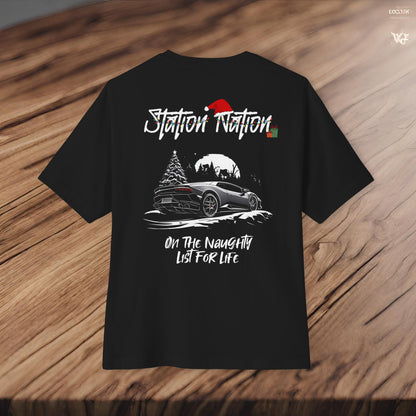 🎄 Christmas Limited Edition Station Nation-Premium, Ultra Soft Unisex Oversized Boxy Tee Printify by The Night Shift Automotive Apparel