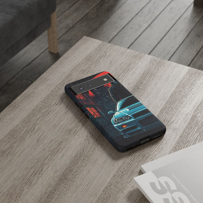 Nissan Skyline R34 Street Life-Dual Layer Ultra Tough Phone Case Google Pixel 6 Matte Printify by The Night Shift Automotive Apparel