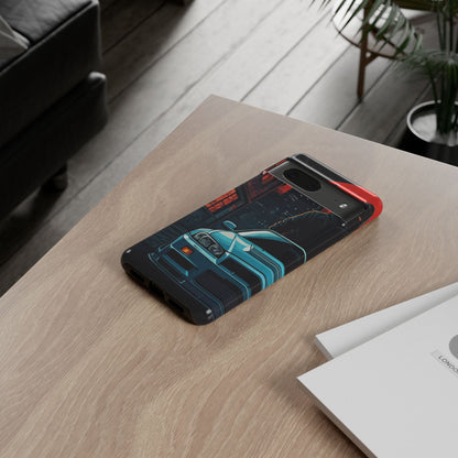 Nissan Skyline R34 Street Life-Dual Layer Ultra Tough Phone Case Google Pixel 7 Glossy Printify by The Night Shift Automotive Apparel
