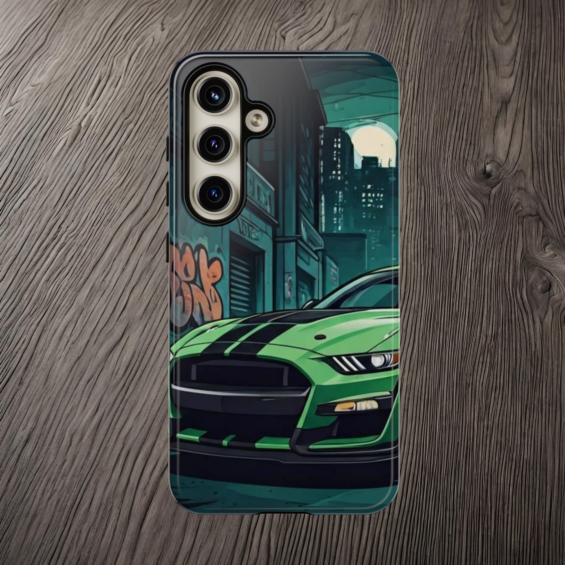 Ford Mustang Shelby GT500 Street Life-Dual Layer Ultra Tough Phone Case Samsung Galaxy S24 Glossy Printify by The Night Shift Automotive Apparel