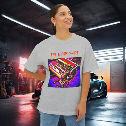4G63 Synthwave-Premium, Ultra Soft Unisex Oversized Boxy Tee Printify by The Night Shift Automotive Apparel