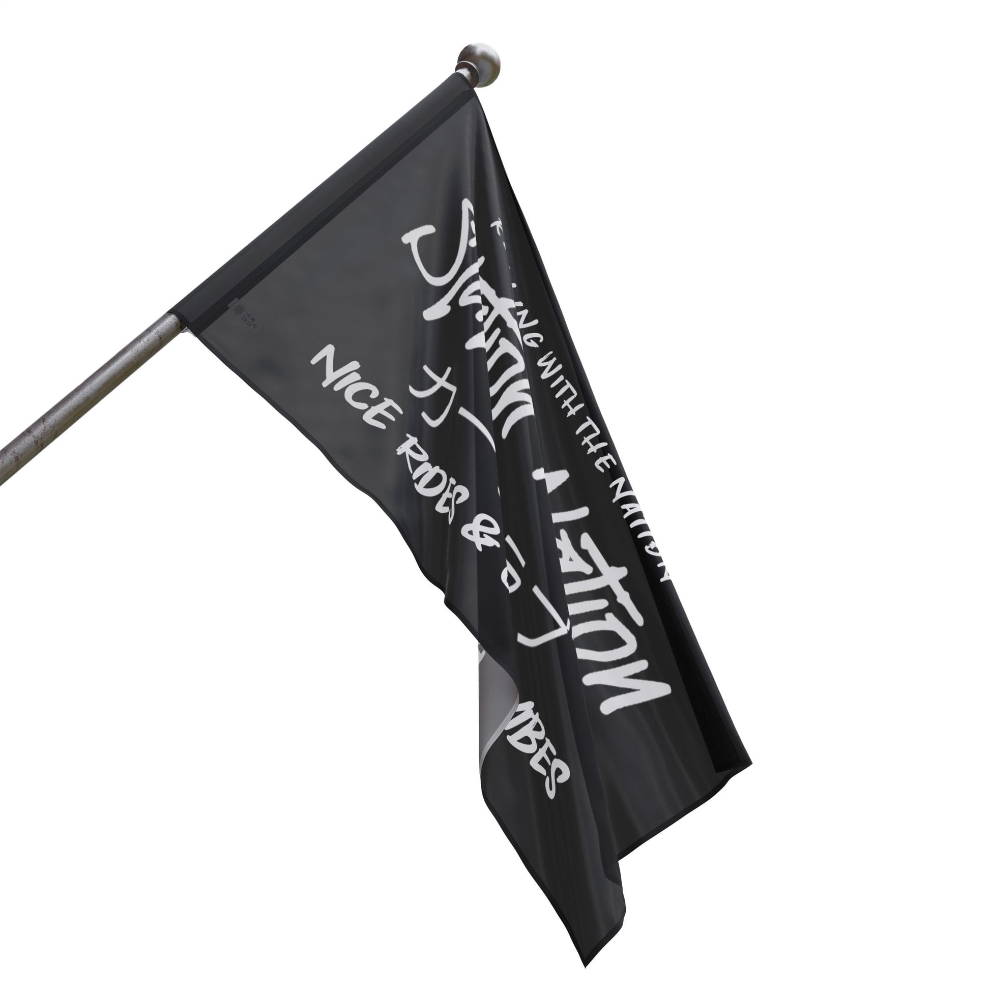 Station Nation-Rep Your Crew Flags Printify by The Night Shift Automotive Apparel