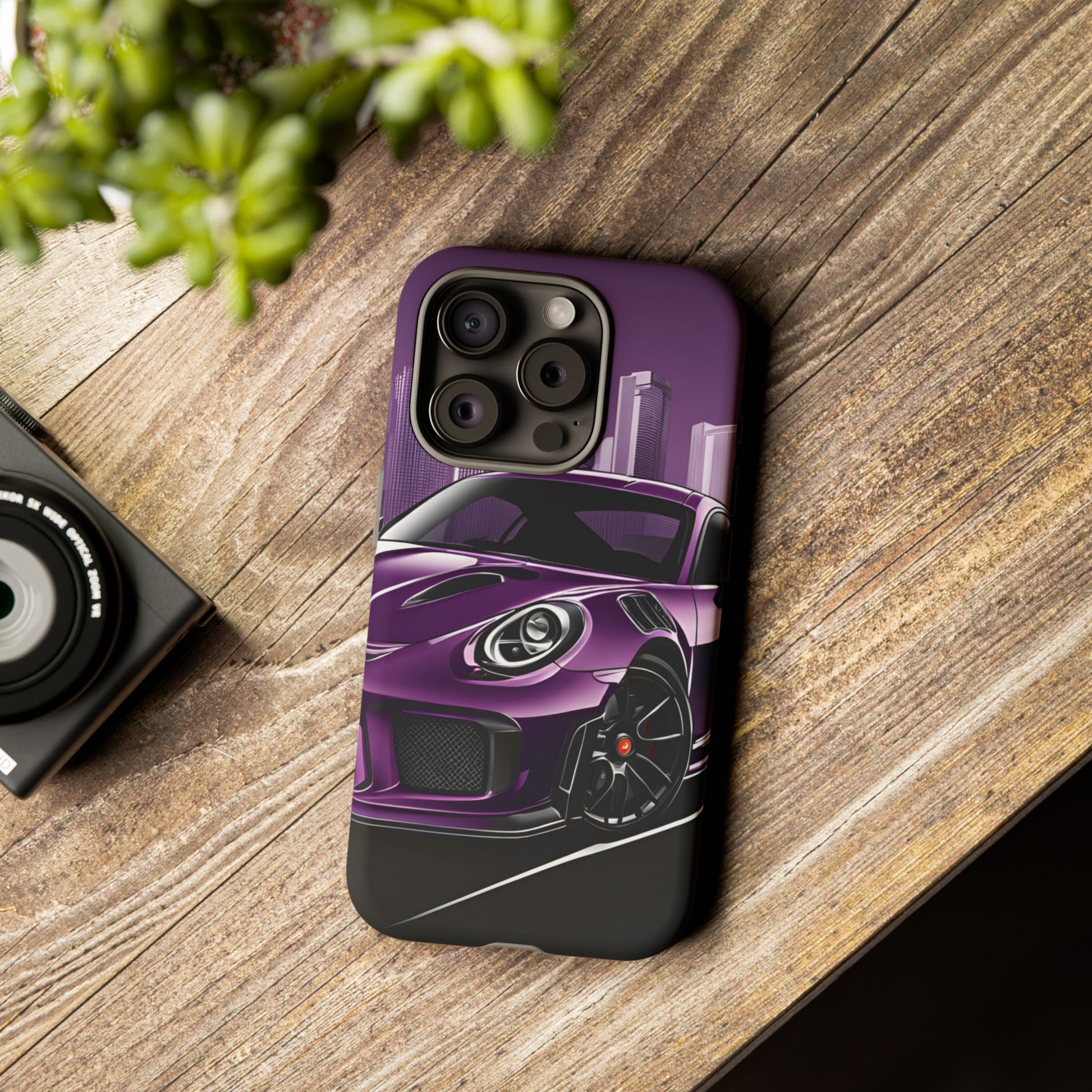 Porsche 911 GT3 RS-Dual Layer Ultra Tough Phone Case iPhone 15 Pro Matte Printify by The Night Shift Automotive Apparel