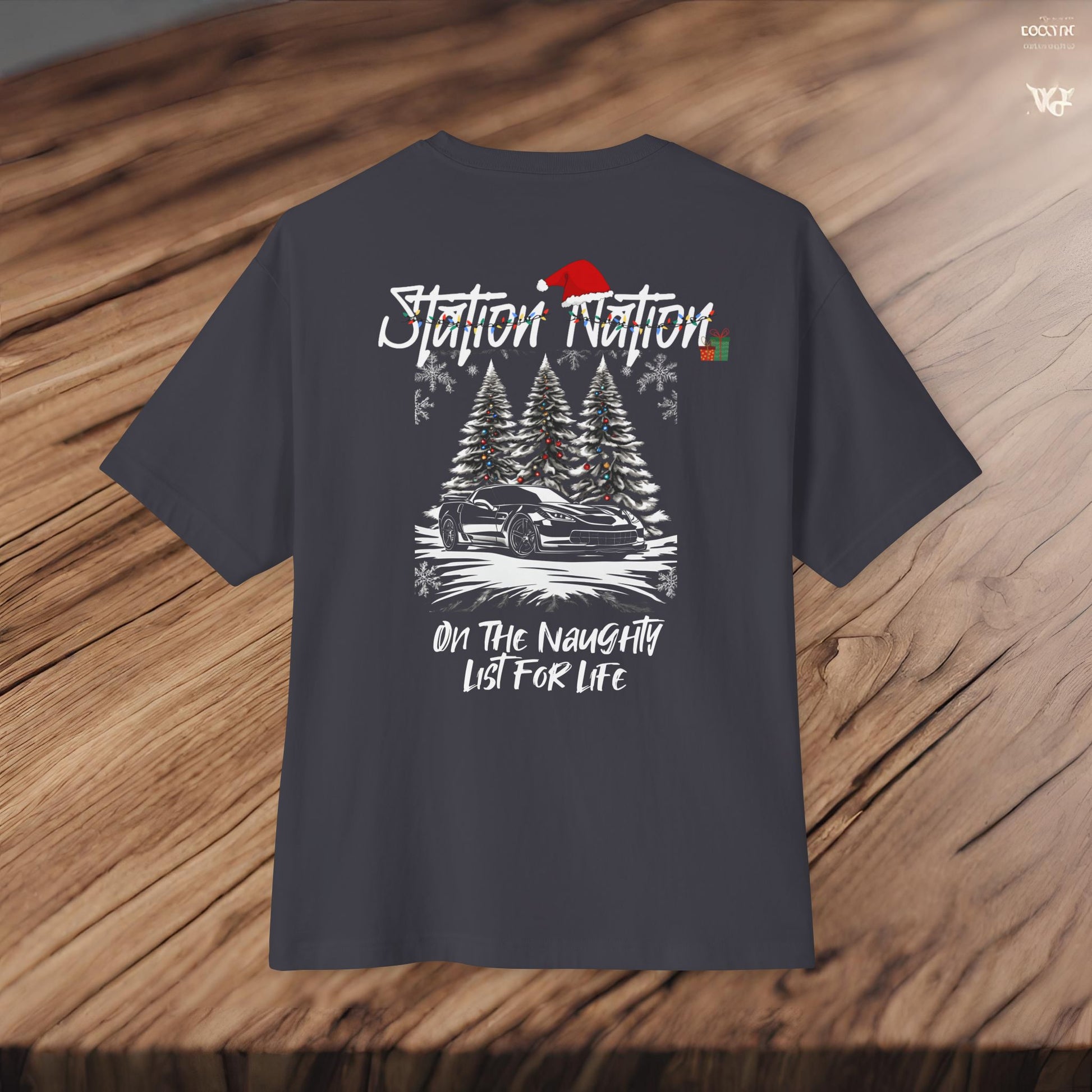 🎄 Christmas Limited Edition Station Nation-Premium, Ultra Soft Unisex Oversized Boxy Tee Printify by The Night Shift Automotive Apparel