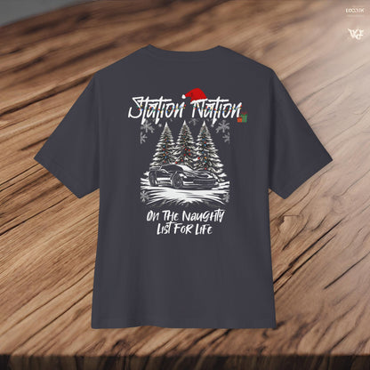 🎄 Christmas Limited Edition Station Nation-Premium, Ultra Soft Unisex Oversized Boxy Tee Printify by The Night Shift Automotive Apparel
