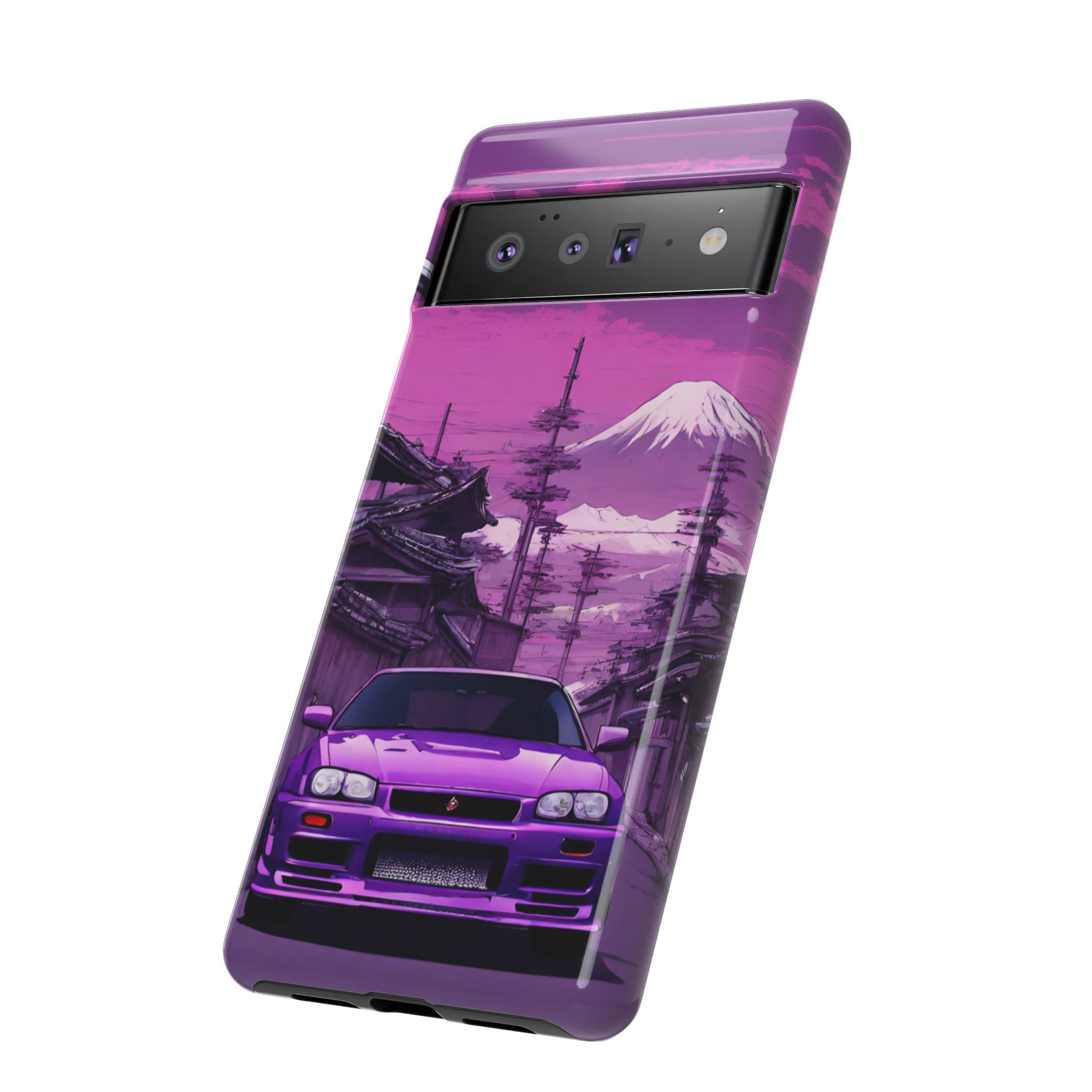 Nissan Skyline R34 Mt Fuji-Dual Layer Ultra Tough Phone Case Printify by The Night Shift Automotive Apparel