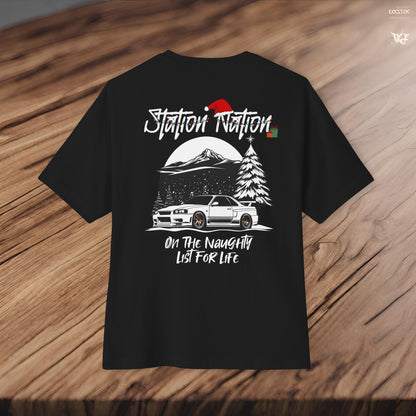 🎄 Christmas Limited Edition Station Nation-Premium, Ultra Soft Unisex Oversized Boxy Tee Printify by The Night Shift Automotive Apparel