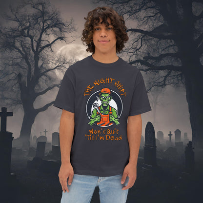 Zombie Mechanic-Premium, Ultra Soft Unisex Oversized Boxy Tee Dark Grey Printify by The Night Shift Automotive Apparel