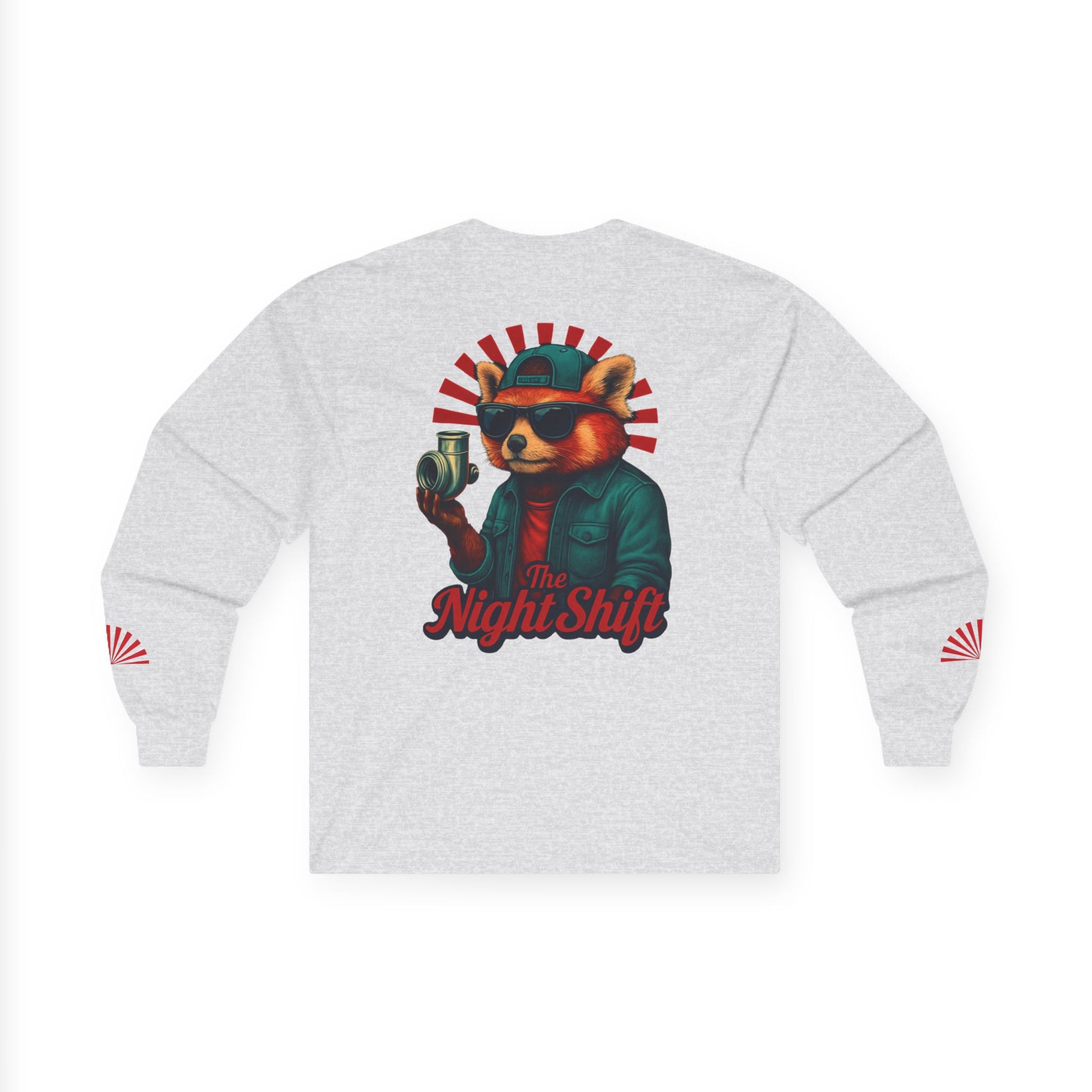 Good Vibes Red Panda-Premium, Ultra Soft Unisex Long Sleeve Tee Printify by The Night Shift Automotive Apparel