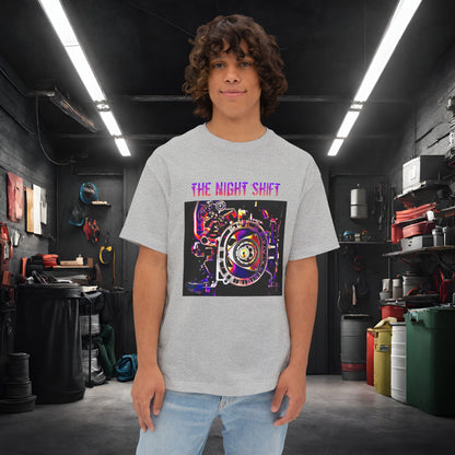 13B-REW Synthwave-Premium, Ultra Soft Unisex Oversized Boxy Tee Athletic Heather Printify by The Night Shift Automotive Apparel