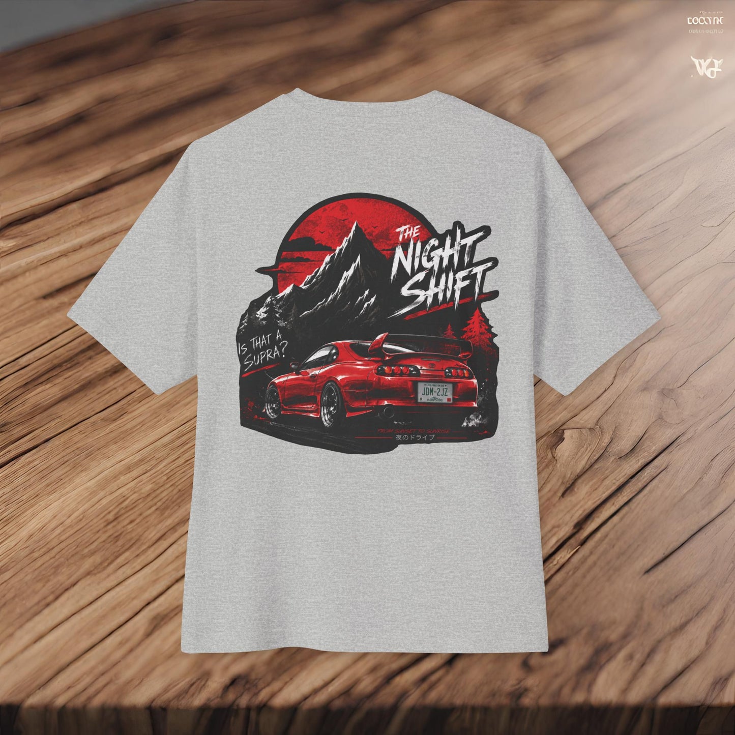 Toyota Supra MK-4 Owners Custom-Premium, Ultra Soft Unisex Oversized Boxy Tee Printify by The Night Shift Automotive Apparel
