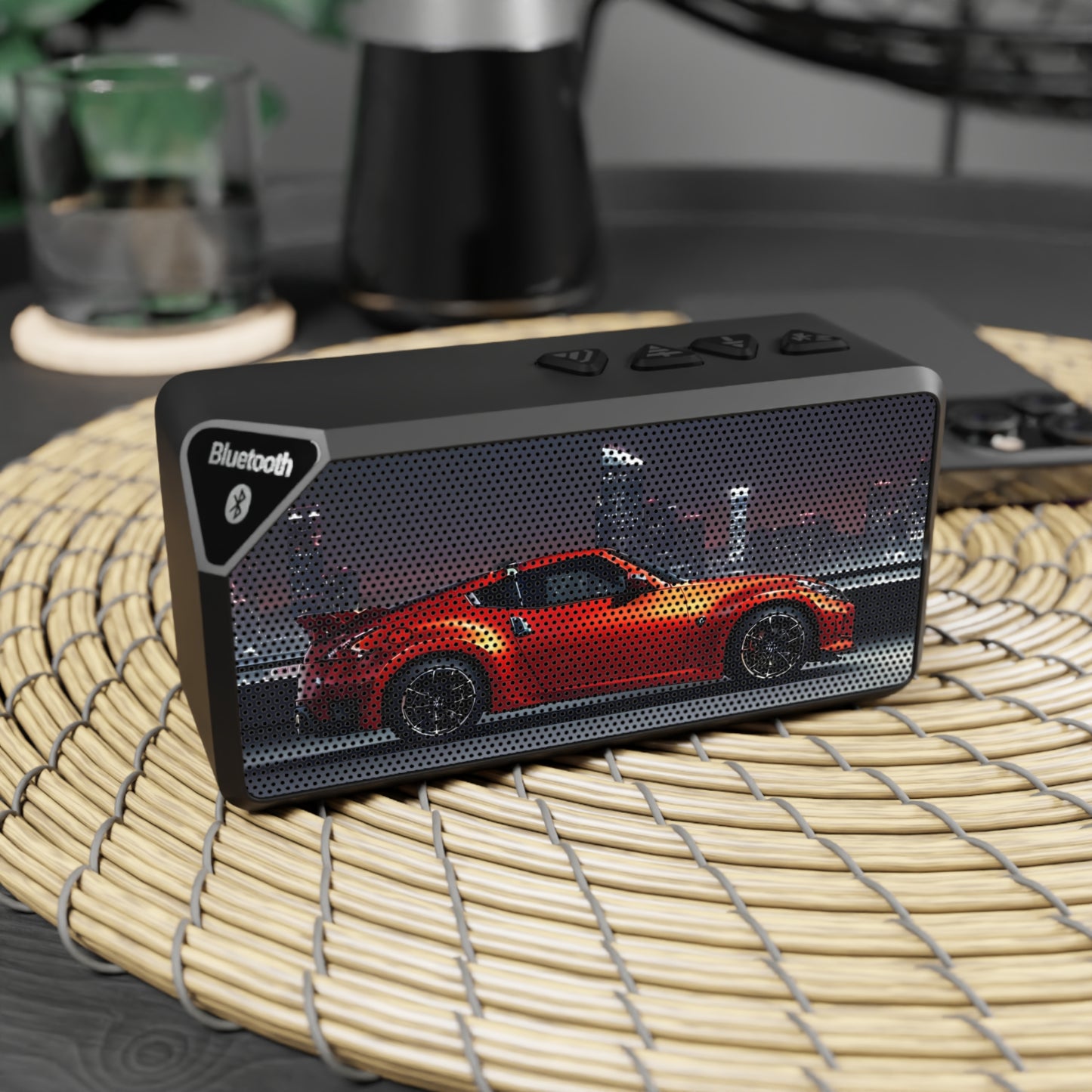 Nissan 370z-Jabba Bluetooth Speaker 4.25" x 2.25" Black Printify by The Night Shift Automotive Apparel