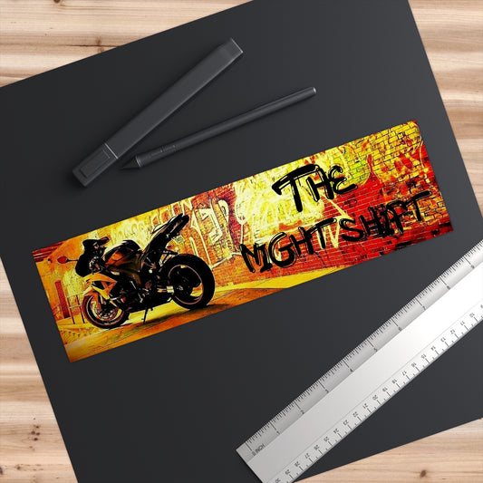 The Night Shift-Bumper Sticker 11" × 3" Rectangle White Printify by The Night Shift Automotive Apparel