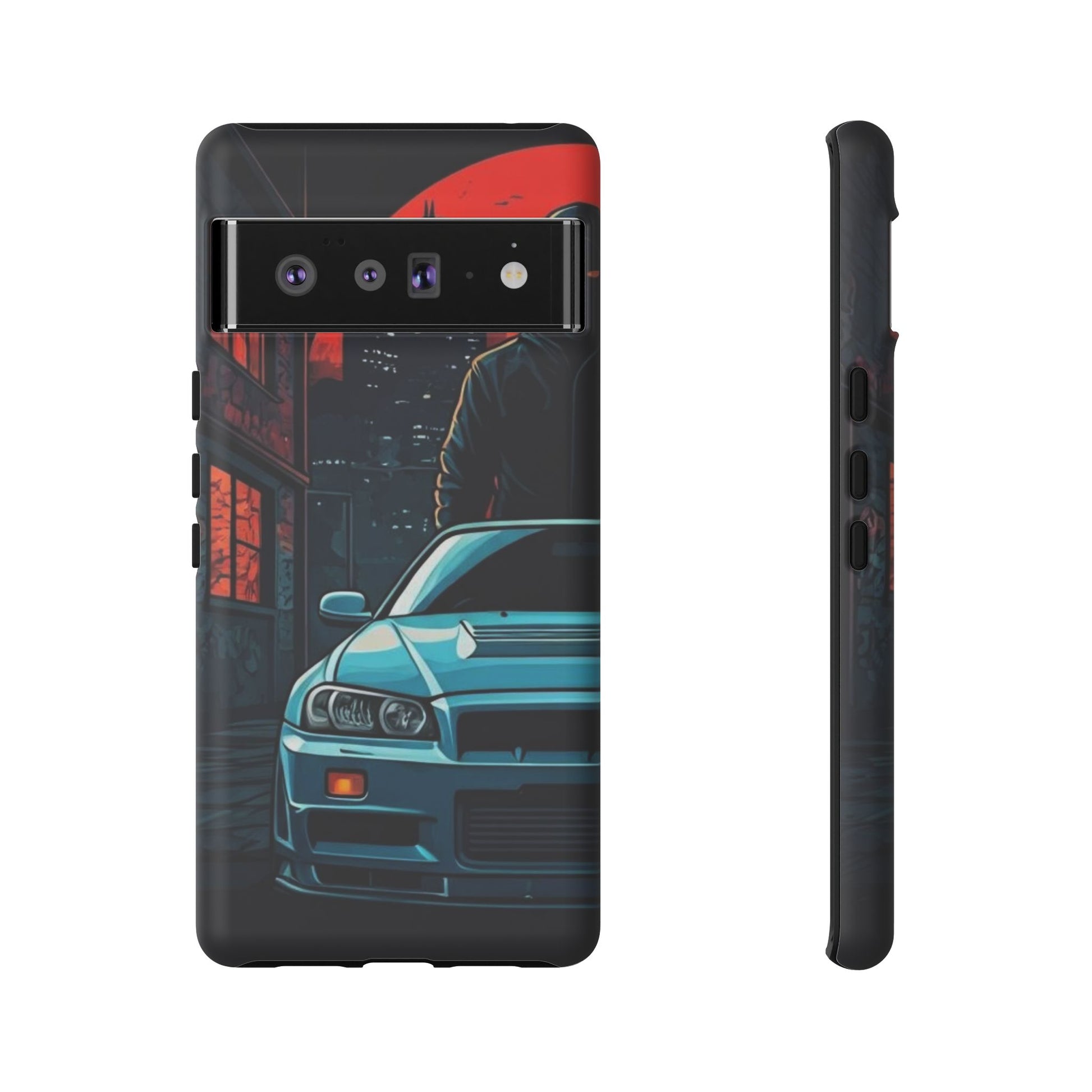 Nissan Skyline R34 Street Life-Dual Layer Ultra Tough Phone Case Printify by The Night Shift Automotive Apparel