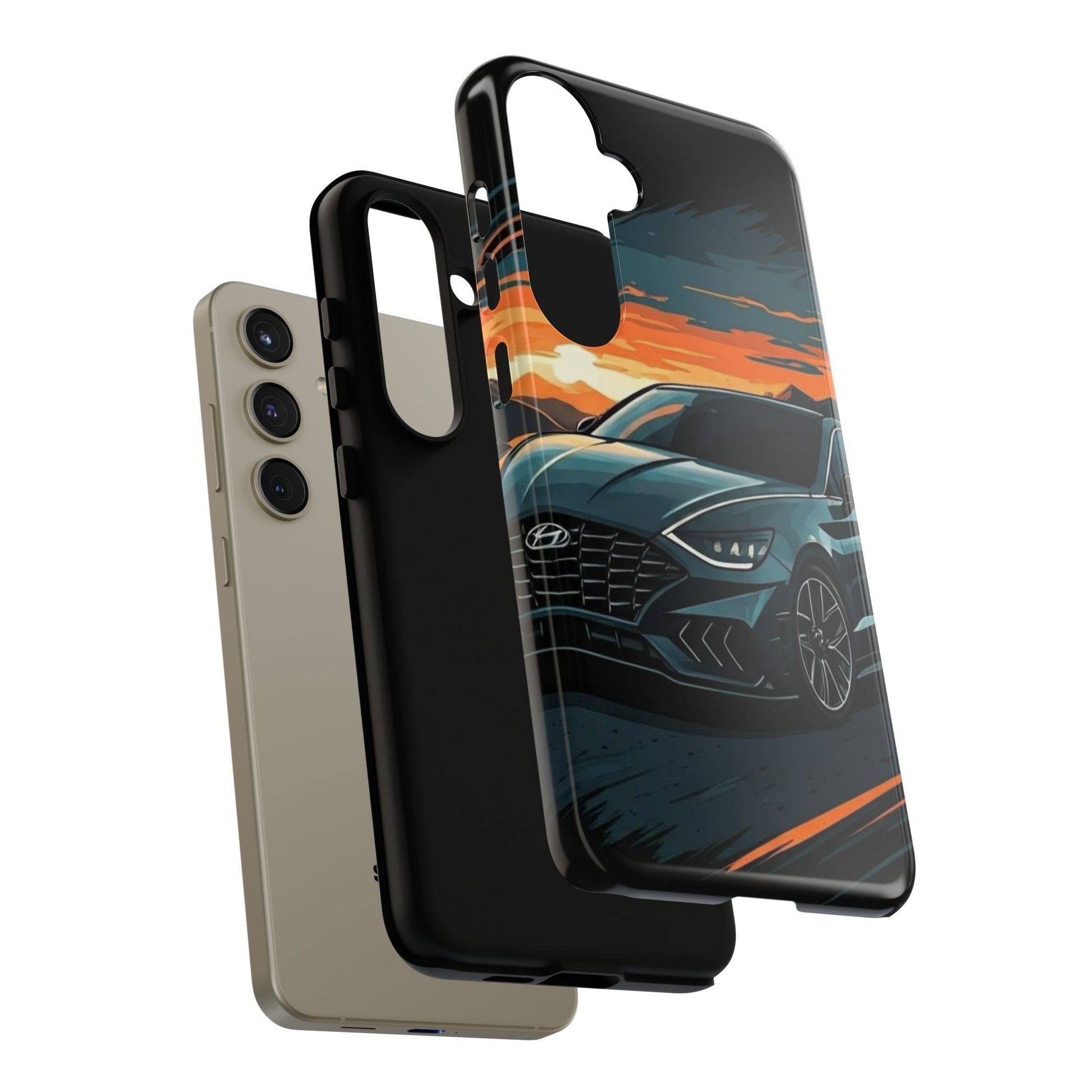 Hyundai Sonata-Sunset Drive-Dual Layer Ultra Tough Phone Case Printify by The Night Shift Automotive Apparel