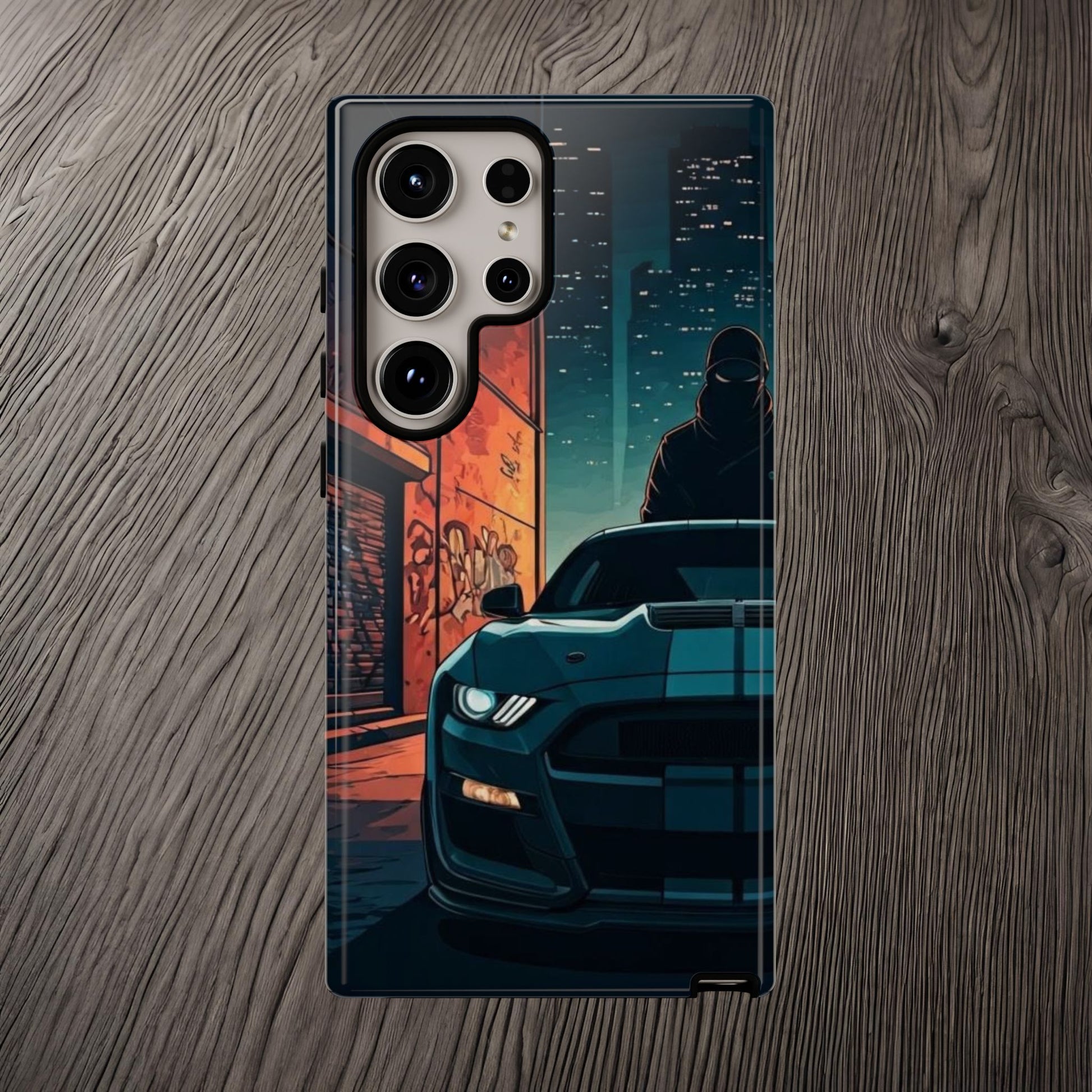 Ford Mustang Shelby GT350 Street Life-Dual Layer Ultra Tough Phone Case Samsung Galaxy S24 Ultra Glossy Printify by The Night Shift Automotive Apparel