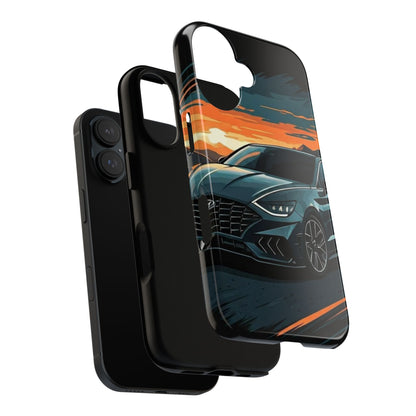 Hyundai Sonata-Sunset Drive-Dual Layer Ultra Tough Phone Case Printify by The Night Shift Automotive Apparel