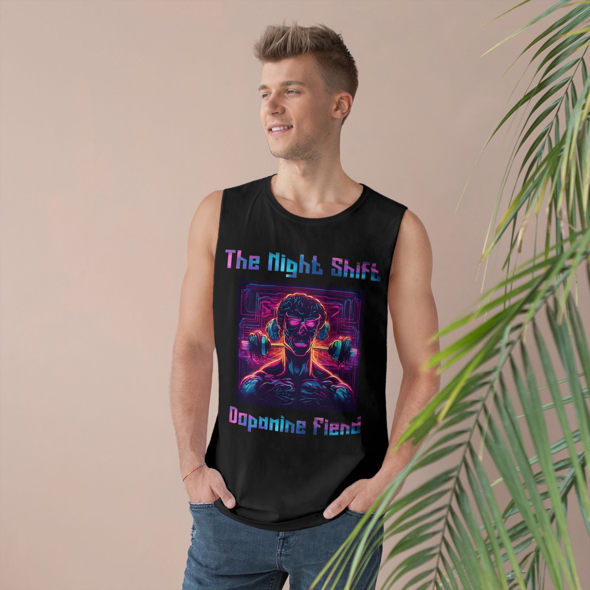 Dopamine Fiend - Premium Unisex Barnard Tank Top Printify by The Night Shift Automotive Apparel