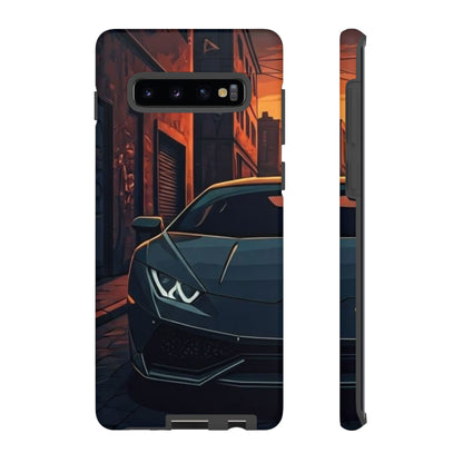 Lamborghini Huracan Street Life-Dual Layer Ultra Tough Phone Case Samsung Galaxy S10 Plus Matte Printify by The Night Shift Automotive Apparel