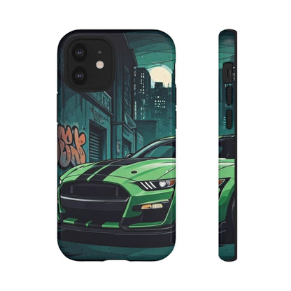 Ford Mustang Shelby GT500 Street Life-Dual Layer Ultra Tough Phone Case iPhone 12 Mini Glossy Printify by The Night Shift Automotive Apparel